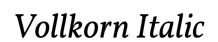 Vollkorn Italic Yazı tipi ücretsiz indir